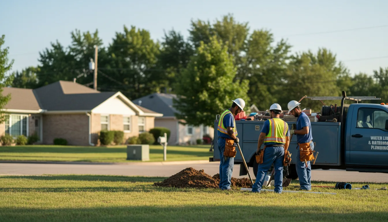 Residential water line and bathroom plumbing service in Bexley, OH